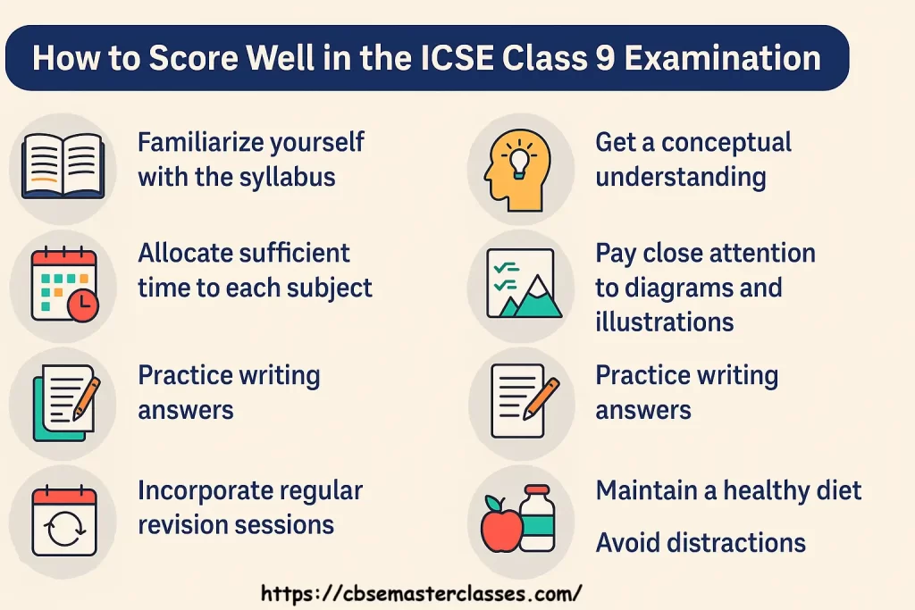 infographic about score well in icse class 9
